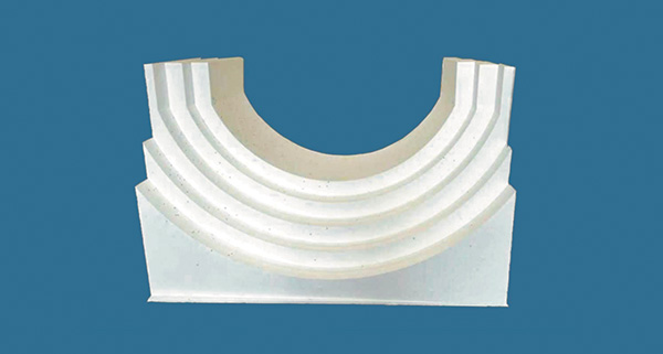 white architectural molding design with five curved layers