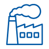 industrial factory with smoke and emissions representing 10 key processes in manufacturing