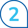 number three in blue color with a rounded bubble background representing numerals and counting up to five